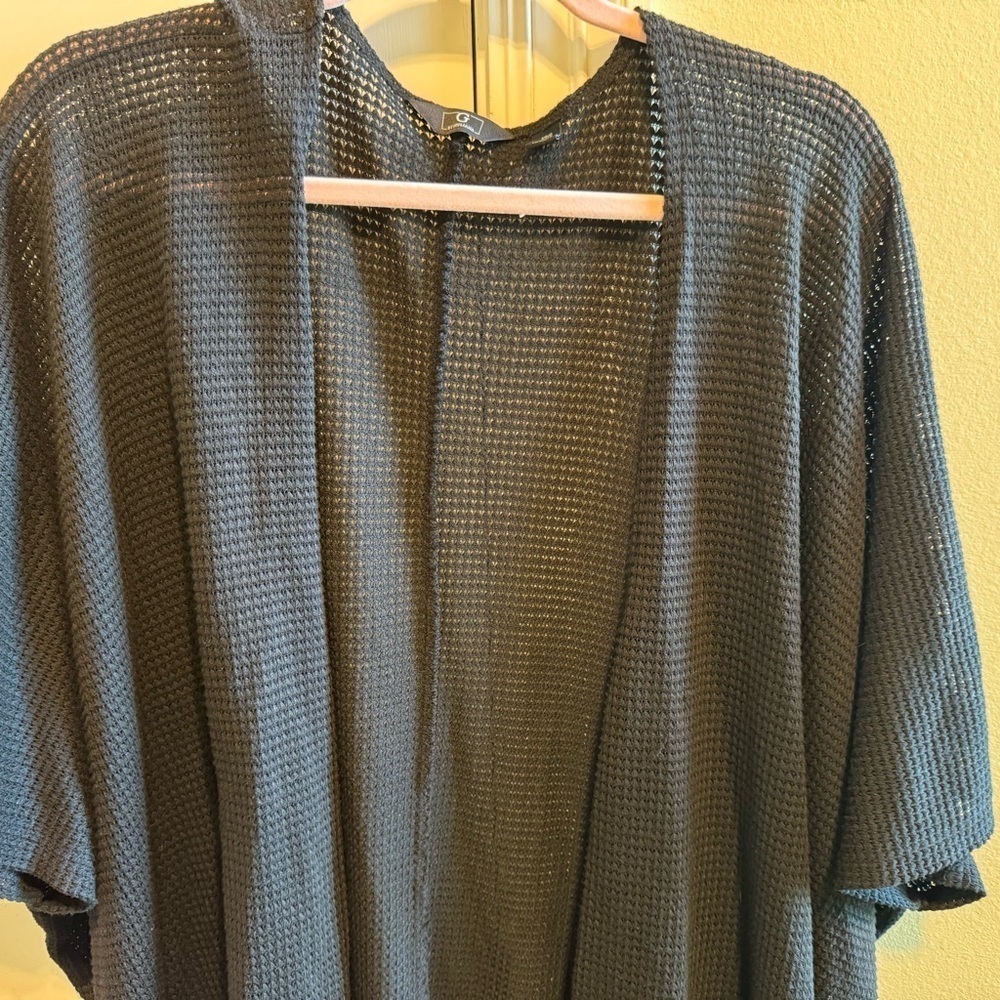G by Giuliana Black Short Sleeve Cardigan Sz S - Picture 2 of 10